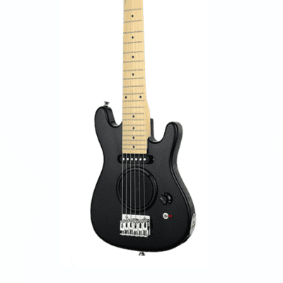 De Rosa GE30-AST-BK Built-In-Amp Kids Electric Guitar w/Gig Bag, Guitar Cable, Strings, Pick, Strap & 9V Battery for sale