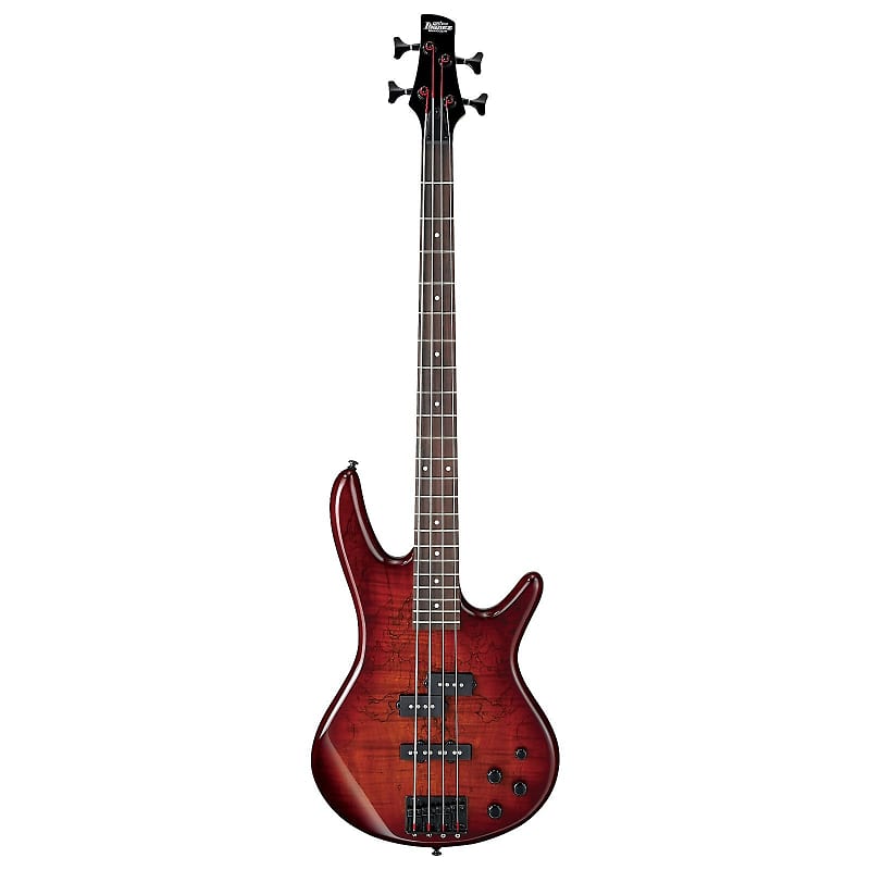 Ibanez GSR200SM Spalted Maple 4-String Electric Bass - Charcoal Brown Burst image 1