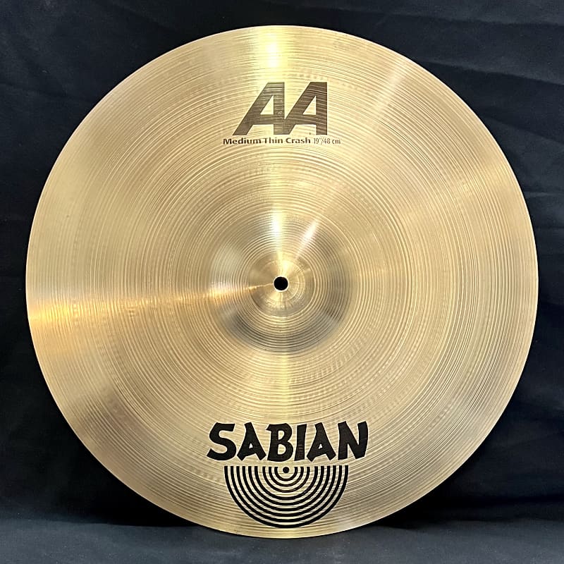 Sabian AA 19-inch Medium Thin Crash Cymbal, Old Logo, 1688gm