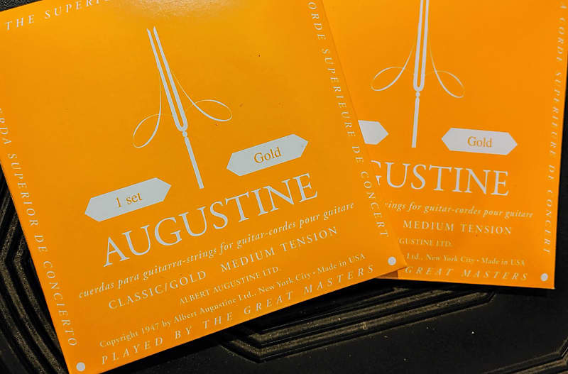 Augustine Gold Classical Guitar Strings Two Sets Reverb