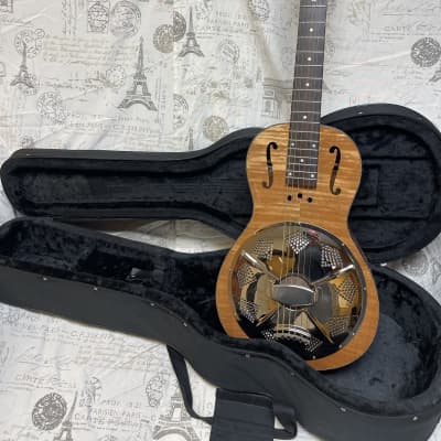 2019 Republic Miniolian Resonator Gloss Flame Maple EXTREMELY Rare Model Excellent Plus! for sale