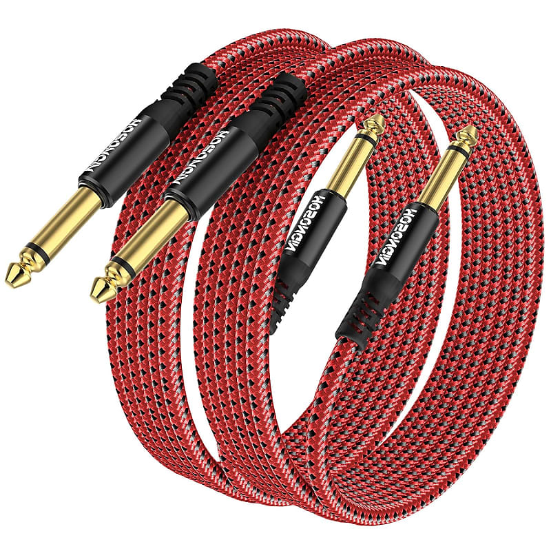 Guitar Cable 2 Pack 15Ft 1/4 Inch Electric Instrument Cable Reverb