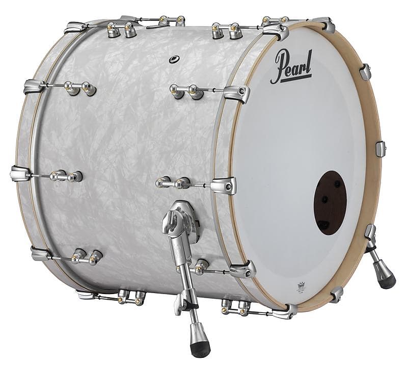 Pearl Music City Custom Reference Pure 20"x14" Gong Drum MATTE WHITE MARINE PEARL RFP2014G/C422 image 1