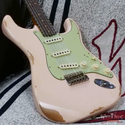 Fender Custom Shop Limited Edition 1963 63' Stratocaster Roasted Quartersawn Maple Neck Relic Super Faded Aged Shell Pink 7.65 LBS image 8