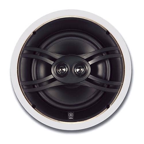 Yamaha NS-IW480CWH 8  Natural Sound 3-way In-ceiling Speaker System, Pair, Swivel Tweeter, Easy Installation Design image 1
