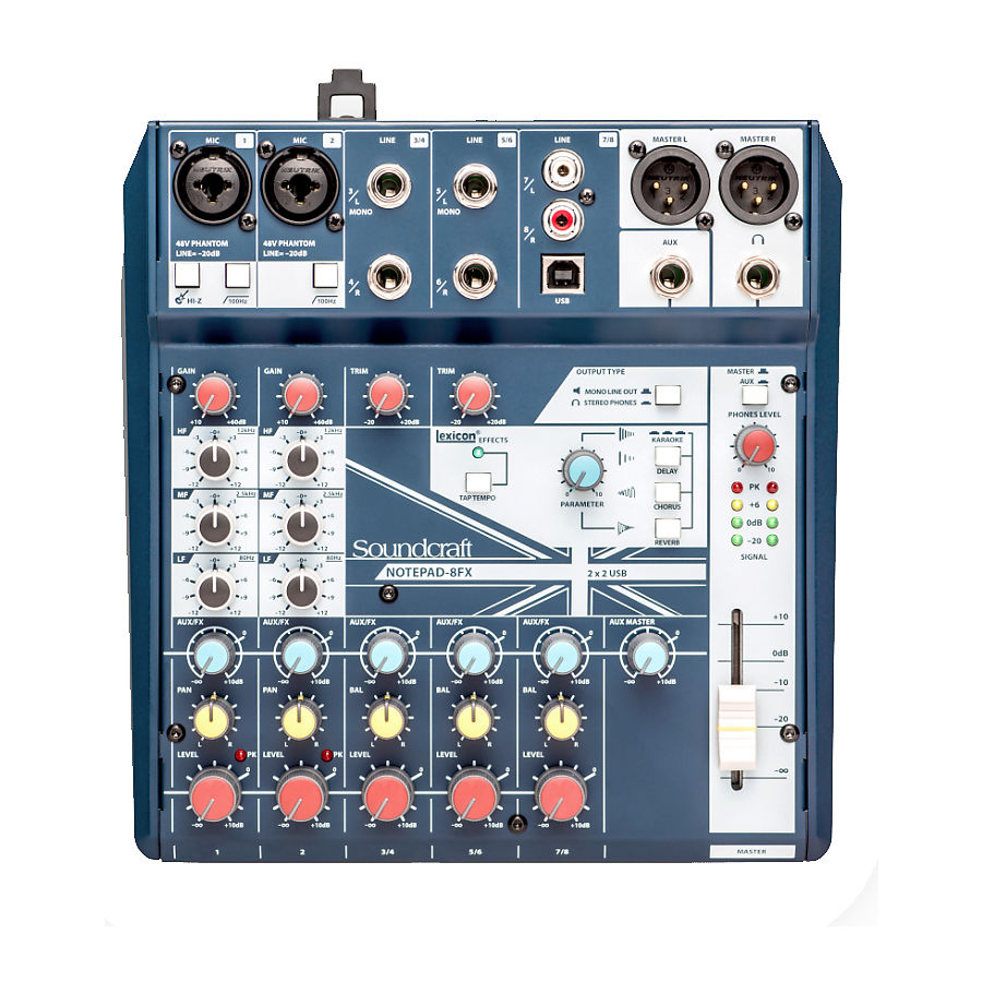 Soundcraft Notepad-8FX 8-Channel Analog Mixer with USB I/O | Reverb
