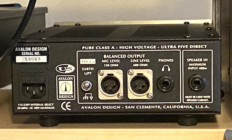 Avalon U5 Direct Box / Instrument Preamplifier 2010s - 100% fully working  order | Reverb