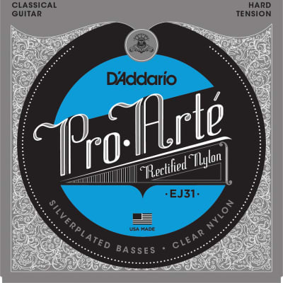 D'Addario EJ31 Classics Rectified Classical Guitar Strings, Hard Tension image 1