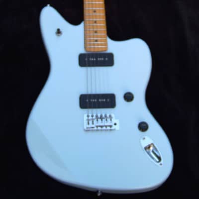 Jazzmaster Classic Sky Blue Surfmaster+ All Maple 12" Radius Neck+Matched Pair P-90's+TB Circuit Frets Leveled, Crowned and Polished. image 3