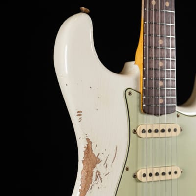 Fender Custom Shop Limited Edition 1964 L-Series Stratocaster Heavy Relic - Aged Olympic White image 3