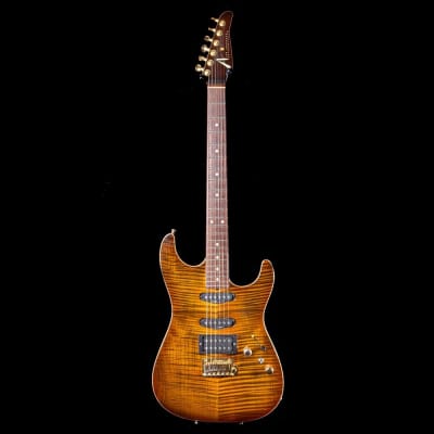 Tom Anderson 2001 Hollow Drop Top Guitar,Tiger's Eye Burst, Pre-Owned image 3