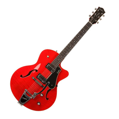 Godin 5th Avenue Uptown Trans Red GT w/Bigsby Hollow Body Guitar with case Trans Red image 2