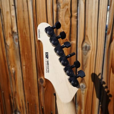 ESP USA M-II FR - Black Aqua Sunburst Satin 6-String Electric Guitar w/ Black Tolex Case (2024) image 6