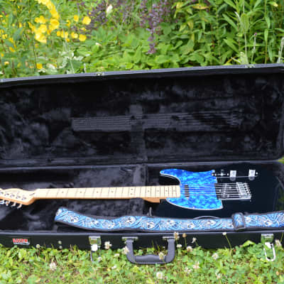 A very sharp Fender Standard Telecaster in Black w/New Blue pickguard, New Dunlop Straploks, New HSC, plus New Set up. image 12