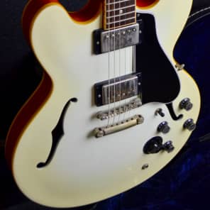 Gibson ES333/345 conversion 2003 White top, Cherry Back and Sides image 4