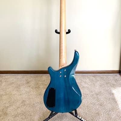 JB Player Professional Series Electric Bass Guitar Translucent Blue with GIG BAG image 4