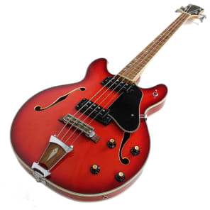 Vintage Epiphone 5120/E Semi-Hollow Body Bass Guitar in Cherry Red image 13