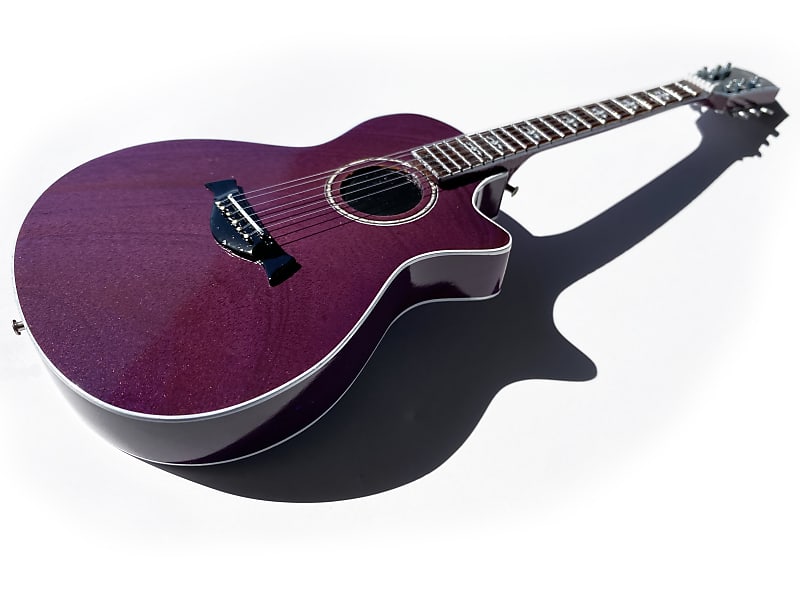 Axe Heaven 1:4 Scale Replica Prince Acoustic Guitar Taylor 612CE Mini  Guitar Purple Sparkle