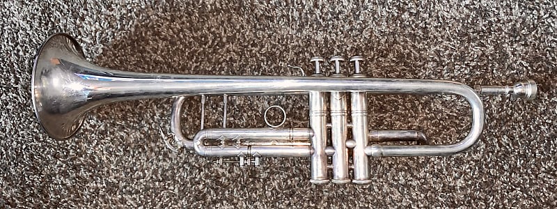 Vintage vintage 1970s Bach Stradivarius step up  Professional Model  37 Trumpet and Hardshell case Silver-Plated image 1