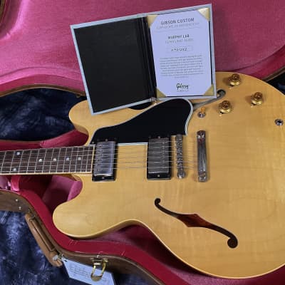 NEW Gibson Custom 1959 ES-335 Reissue Murphy Lab Ultra Light Aged Natural - Authorized Dealer 7.9 lb - Quilt Maple - 110105 image 13