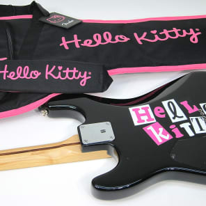Beautiful Fender Hello Kitty Licensed Stratocaster Guitar with Black & Pink Hello Kitty Gig Bag! image 6