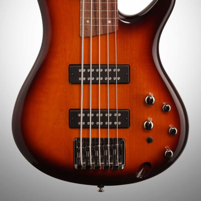 Ibanez SR375EF Fretless Electric Bass, 5-String, Brown Burst image 3