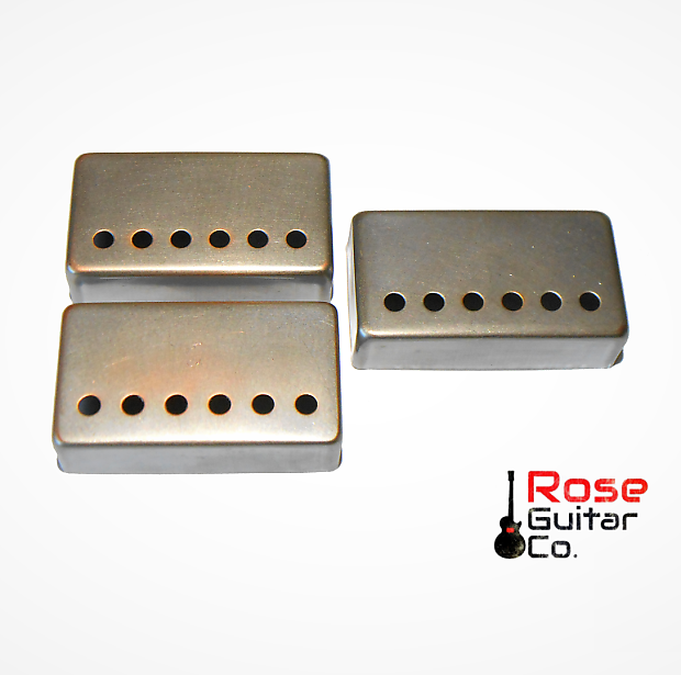 Reliced / Aged Chrome Humbucker Pickup Covers Reverb