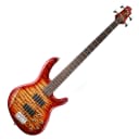 Cort Action DLX Plus 4 String Quilted Maple Top Markbass MB-1 Active Passive Electric Bass Red