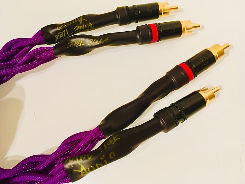 Pinetree Audio Quad-Braid RCA Interconnects 7ft. Purple  			