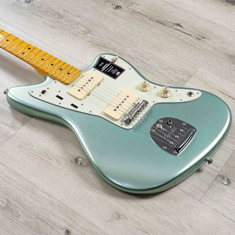 Fender American Professional II Jazzmaster Guitar, Maple, Mystic Surf Green image 1