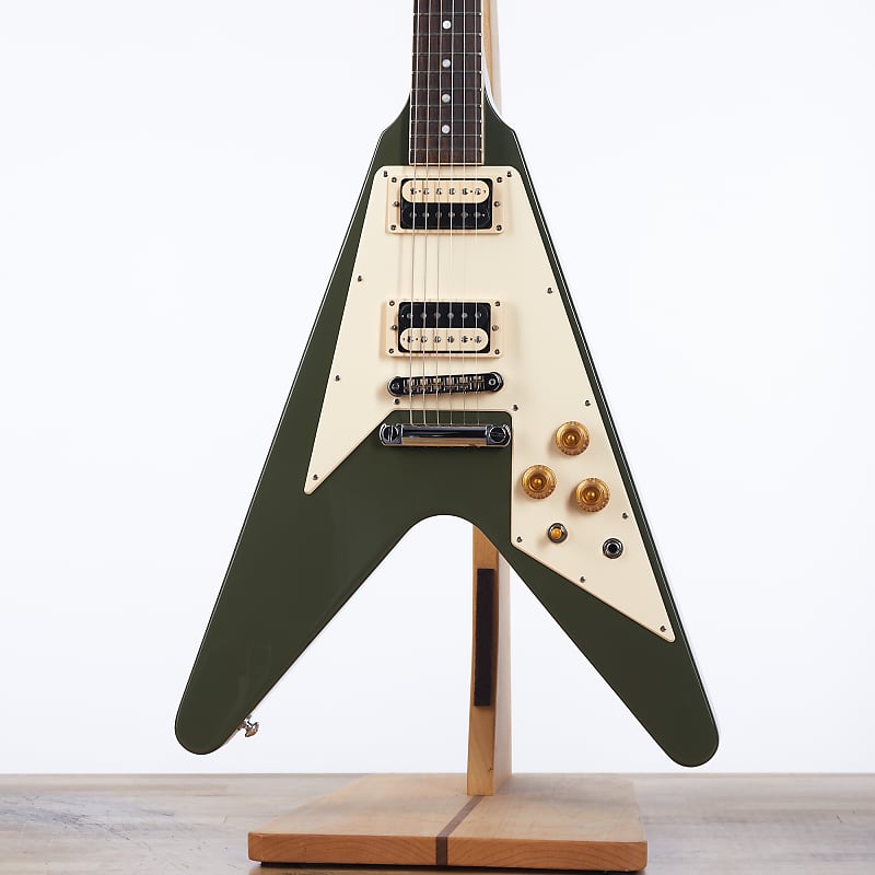 Gibson 70s Flying V, Olive Drab | Demo image 1