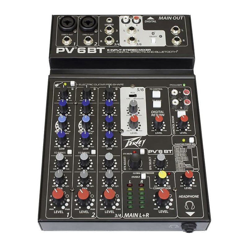 Peavey PV 6 BT Mixing Console with Bluetooth image 1
