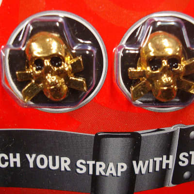 Grover GP610G Skull Artist Strap Buttons (Set of 2) image 2