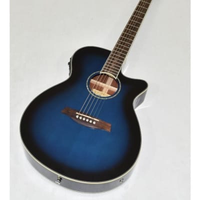 Ibanez AEG10NIITBS Classical Acoustic Electric Guitar Transparent Blue Sunburst B-Stock 0082 for sale
