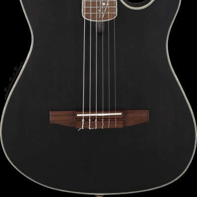 Ibanez TOD10N-TKF Signature Guitar Tim Henson Nylon String Transparent Black Flat image 15