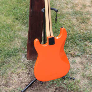 Fender Squier Bullet Stratocaster Traffic Cone Orange Finish Single Humbucker Electric Guitar image 14