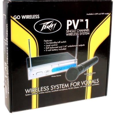 Peavey PV-1 U1 HH 911.70 Mhz Mic Wireless Handheld Microphone System + Speaker image 5