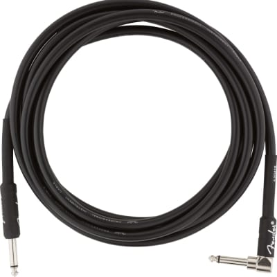 Fender 18.6' Professional Series Black Instrument Cable #0990820019-Strait/Angle image 2