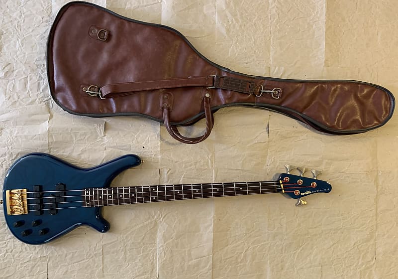 Kawai Rockoon with Schaller RB-61PJ ベース Rockoon Schaller RB-61PJ Bass guitar 1989 - Transparent Blue