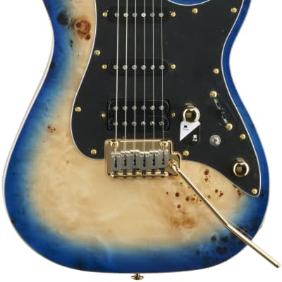 Michael Kelly Custom Collection '60s Burl Electric Guitar - 347987 - 809164022794 Blue Burl image 5