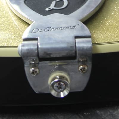 DeArmond M75 Chamagne Sparkle Jazz Guitar Hard case! image 7