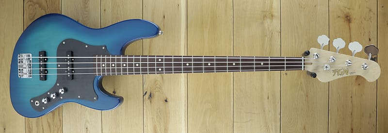 FGN Boundary Mighty Jazz 4 String Bass Transparent Blue Sunburst C220797 image 1
