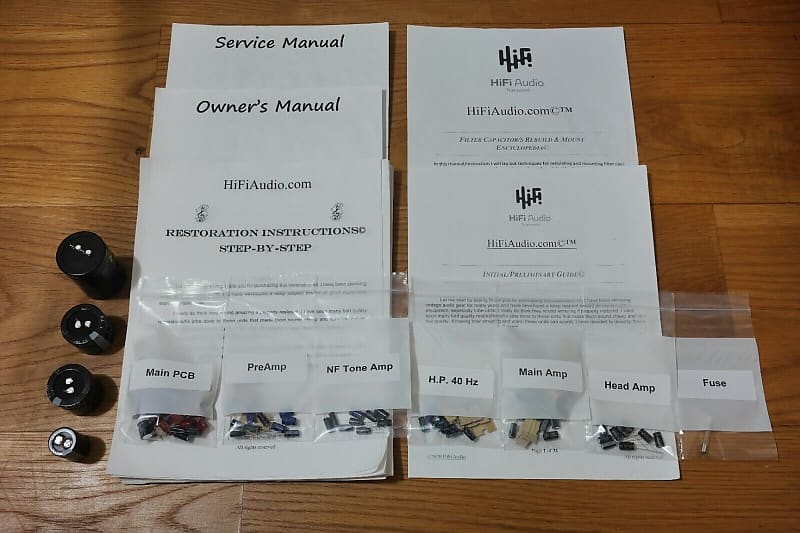 Kenwood KA-6000 restoration kit filter capacitor repair rebuild fix  			