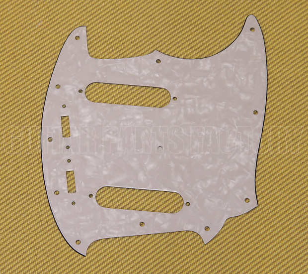 PG-0581-055 White Pearloid Pickguard for Vintage USA Fender Mustang® image 1