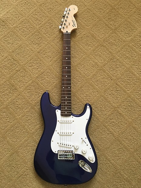 Blue squire guitar hot sale
