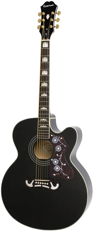 Epiphone EJ-200 Artist Acoustic Guitar - Ebony image 1