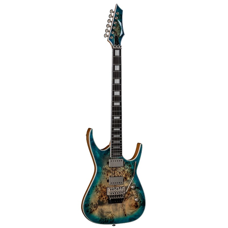 Dean Exile Select Burled Poplar Electric Guitar with Floyd Rose EXILE F BRL STQB image 1