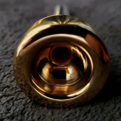 MARTIN 7 cornet mouthpiece, silver and gold 24K plated image 5