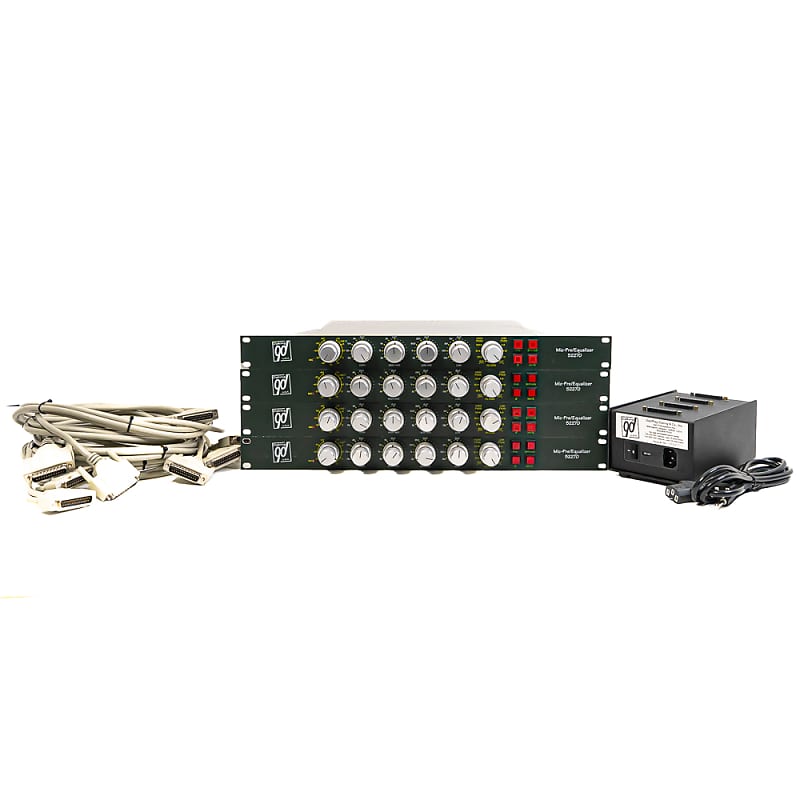 Four Daking 52270 Mic/Line EQ Preamps w/ Quad-Output Power Supply - Pristine Studio Clarity image 1
