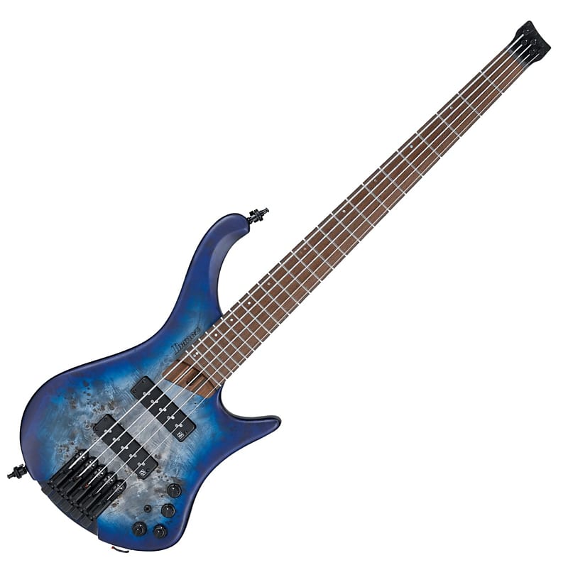 Ibanez EHB1505-PLF Bass Workshop 5-String Headless Electric Bass - Pacific  Blue Burst Flat